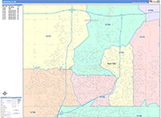 Sioux Falls  Wall Map Color Cast Style